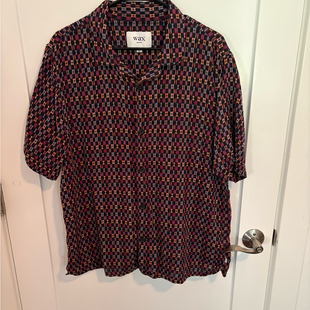 Wax London Men's Multicolor Short Sleeve Shirt